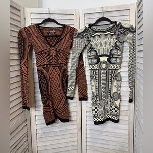 Set of 2 Free People Women’s Not an Illusion Bodycon Dresses Size XS/S